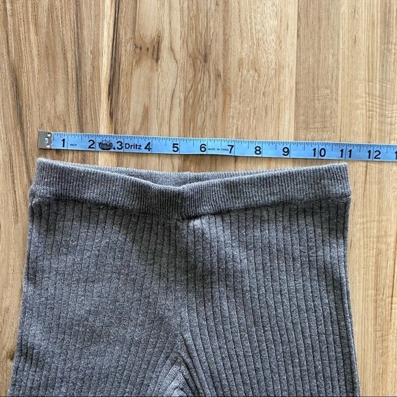 LAmade Gray High Rise Rib Knit Cozy Leggings Footless Tights XS - Picture 6 of 8